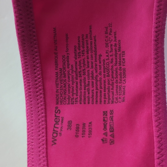 Warner's This is Not a Bra Cushioned Underwire Lined Convertible T-Shirt Bra 38B - Picture 3 of 12